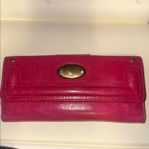 Chloe wallet gorgeous vibrant pink fuchsia studs raised leather design clean